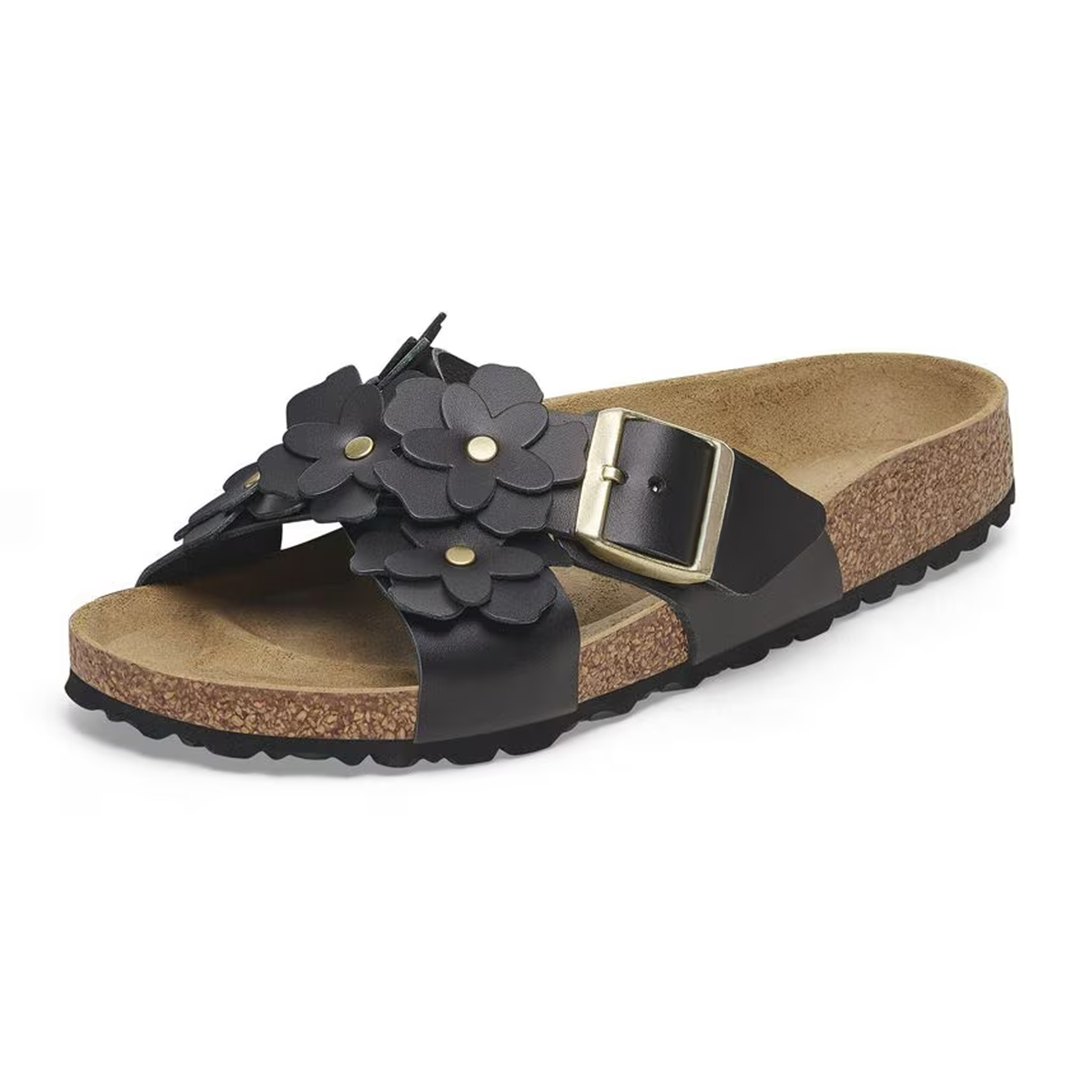 Sandale Embellishment Cuir Naturel