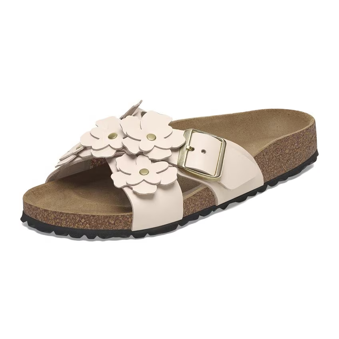 Sandale Embellishment Cuir Naturel