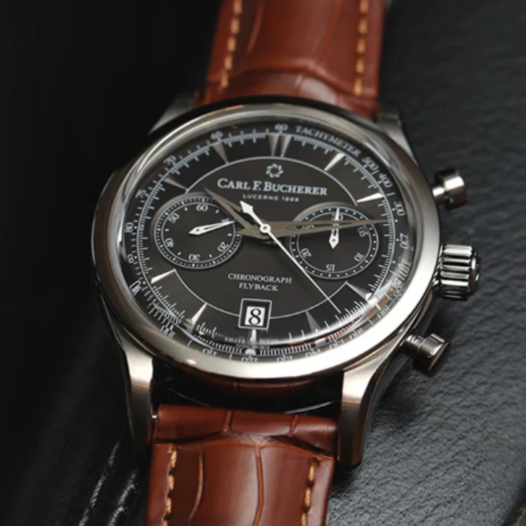 Horloge Chronograph mit Lederarmband