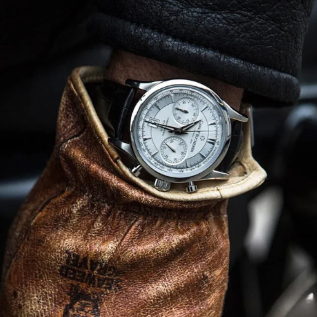 Horloge Chronograph mit Lederarmband