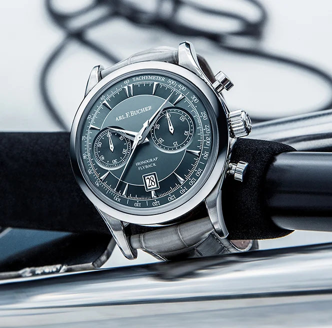 Horloge Chronograph mit Lederarmband
